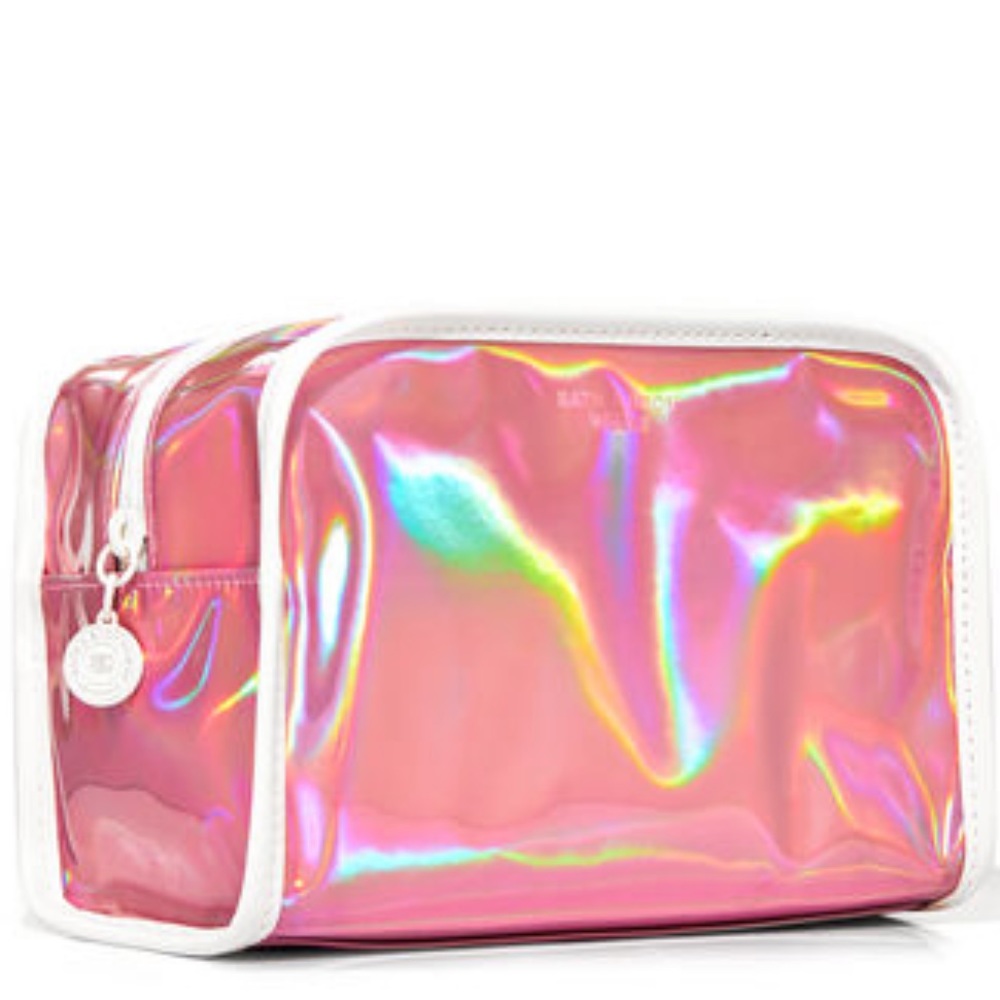 Bath & Body Works Pink Iridescent Cosmetic Bag